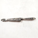 Vtg Inox Argentina Gaucho Hunting Knife Dagger Sheath Horse Etchings 3.14" Blade