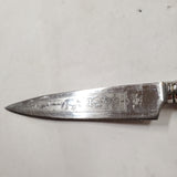 Vtg Inox Argentina Gaucho Hunting Knife Dagger Sheath Horse Etchings 3.14" Blade