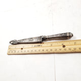 Vtg Inox Argentina Gaucho Hunting Knife Dagger Sheath Horse Etchings 3.14" Blade