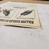 VTG RARE 1970s Wildlife Pennsylvania Game Commission No Killing Bald Eagles Sign