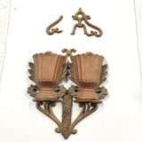 Vtg Antique Pat. 1867 Cast Iron Wall Hang Match Safe Double Urn Decor Collectibl