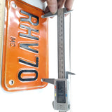 VTG Motorcycle License Plate Orange & Black Personalized No State 1970s RHV70 MC