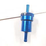 1/4 Fuel filter Harley Hot Rod Racing Blue Fuel Line Braided Russell Vtg