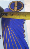 Gas Tank Decals Harley FLH Shovelhead Ball Wing Pr Stickers BLUE/GOLD FLT VTG FX