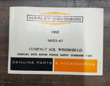 VTG OEM Harley Compact Adjustable Windshield Ironhead Sportster XLH NOS 58025-67