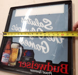 Plastic Bud Light Beer Sign 1984 Olympic Games Advertisement Breweriana 18" x 18