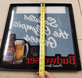 Plastic Bud Light Beer Sign 1984 Olympic Games Advertisement Breweriana 18" x 18