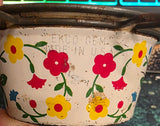VTG 1950s EKCO Made in USA Miracle Gem Floral Handheld Strainer Kitchen Tools