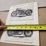 VTG 1931 Harley Advertising Print Brochure VL V Twin Flathead Literature Dealer!