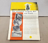 Rare 1936 VTG Orig Harley Sales Brochure VL Flathead Knucklehead RL Pittsburgh p