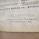 Rare 1936 VTG Orig Harley Sales Brochure VL Flathead Knucklehead RL Pittsburgh p