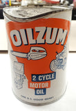 Vtg Oilzum 2 Stroke Engine Motorcycle Chainsaw Oil Can 70's AHRMA Maico Bultaco