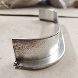 Vtg OEM Oil Tank Trim Alum WArning Shovelhead 4 speed Harley FX FLH  Wide Glide