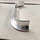 Vtg OEM Oil Tank Trim Alum WArning Shovelhead 4 speed Harley FX FLH  Wide Glide