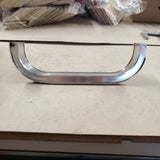 Vtg OEM Oil Tank Trim Alum WArning Shovelhead 4 speed Harley FX FLH  Wide Glide
