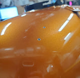 Gas Tank Harley 6 Gallon Bagger Ultra FLH Road Street Glide Amber Silver 2008^