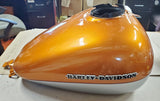 Gas Tank Harley 6 Gallon Bagger Ultra FLH Road Street Glide Amber Silver 2008^