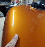 Gas Tank Harley 6 Gallon Bagger Ultra FLH Road Street Glide Amber Silver 2008^