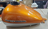 Gas Tank Harley 6 Gallon Bagger Ultra FLH Road Street Glide Amber Silver 2008^
