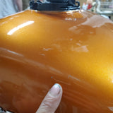 Gas Tank Harley 6 Gallon Bagger Ultra FLH Road Street Glide Amber Silver 2008^