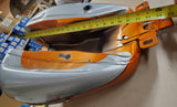 Gas Tank Harley 6 Gallon Bagger Ultra FLH Road Street Glide Amber Silver 2008^