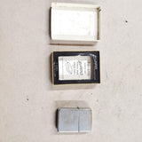 VTG 1973 Zippo Cigarette Lighter Brushed Chrome Original Box Spark!