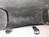 Vintage Black Leather Motorcycle Tool Bag Pouch Concho Buckle Straps 10" x 6"