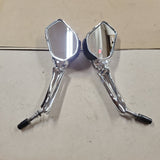 Kuryakyn Skeleton Hand motorcycle Mirrors Black Chrome Harley Custom Chopper