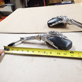 Kuryakyn Skeleton Hand motorcycle Mirrors Black Chrome Harley Custom Chopper