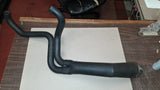 2 into 1 Black Turn out Exhaust Pipe Harley Sportster Billet tip 883 1200 2007^