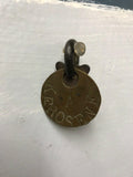 VINTAGE PADLOCK WITH KEY E EAGLE SOLID BRASS ANTIQUE TOOLS LOCKSMITH  LOCK KEYS