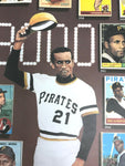 SET OF 2 VINTAGE 1991 ROBERTO CLEMENTE POSTERS 1955-1973 TOPPS BASEBALL PIRATES