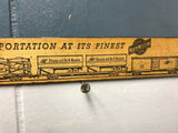 VINTAGE CHICAGO & NORTHWESTERN RAILWAYS RULER TRAIN  WOOD 15" RAILROAD TRACK