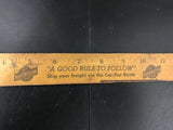 VINTAGE CHICAGO & NORTHWESTERN RAILWAYS RULER TRAIN  WOOD 15" RAILROAD TRACK