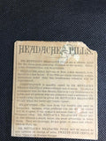 ANTIQUE AD TRADING CARDS DR. METTAUR'S HEADACHE PILL HOYTS GERMAN COLOGNE 1880'S