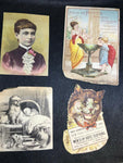 ANTIQUE AD TRADING CARDS DR. METTAUR'S HEADACHE PILL HOYTS GERMAN COLOGNE 1880'S