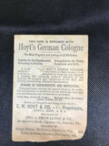 ANTIQUE AD TRADING CARDS DR. METTAUR'S HEADACHE PILL HOYTS GERMAN COLOGNE 1880'S