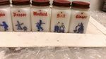 Antique Milk Glass Dutch Girl Spice Rack The Frank Tea and Spice Company