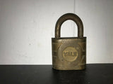 VINTAGE YALE & TOWNE LOCKS LOT BRASS NO KEYS PADLOCK 5 WEDDING BRIDGE TOOLS USA