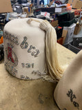 Vtg Mecca Jeweled Shriners Masonic Fez Hat 7 1/4 Butler pa Alhambra Mason Frater