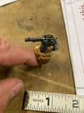 40's Vintage Six Shooter Pistol Lone Ranger Ring Western Cowboy Jewelry Cereal b