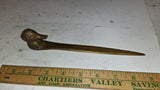 Vintage Solid Brass Duck Head Letter Opener 8" Desk Paper Knife Made In India
