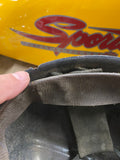 Vtg MSA Comfo Cap Tiger Stripe Fiberglass Miners Low Vein Bump Cap w/Suspension!