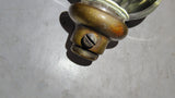 Vintage 12 Point Clear Glass Door Knob Antique Brass Ferrule