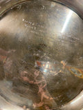 1958 vtg round serving tray silverplate Pgh Law firm Eckert Seamans Cherin Alcoa