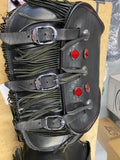 FLSTS Heritage Softail Springer Leather Saddle Bag Red Trim Harley Softail OEM!
