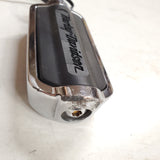 HARLEY Flame Cut Footpegs Chrome Rubber OEM Softail Dyna Sportster FXR Chopper