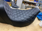 Step Seat Harley 2008^ FLH Street Road glide Ultra Touring Bagger Diamond Stitch