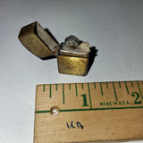 Vintage Brass Miniature Pocket Lighter Made in Japan 1 Inch Novelty Petrol Fluid