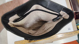 GUESS Los Angeles Black Embossed Circle Logo Tote Bag Shoulder Purse Large